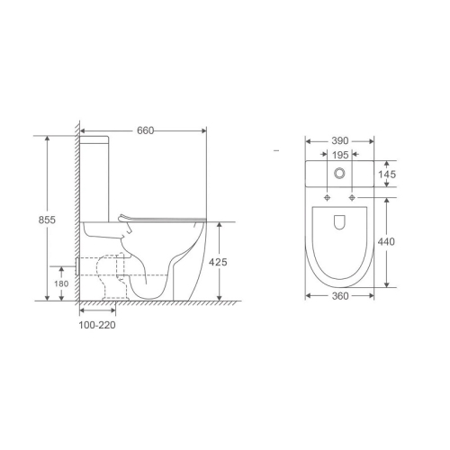 Унитаз напольный безободковый Grossman GR-4407SQ, смыв Торнадо фото 7
