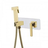 Смеситель встроенный монтаж с гигиеническим душем Lemark Mista LM6419WG белый-золото