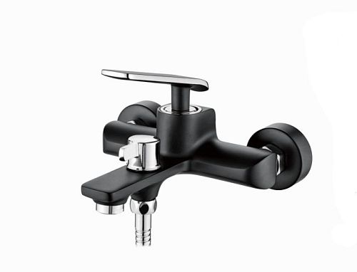 Смеситель для ванны Ledeme L3274B хром-черный