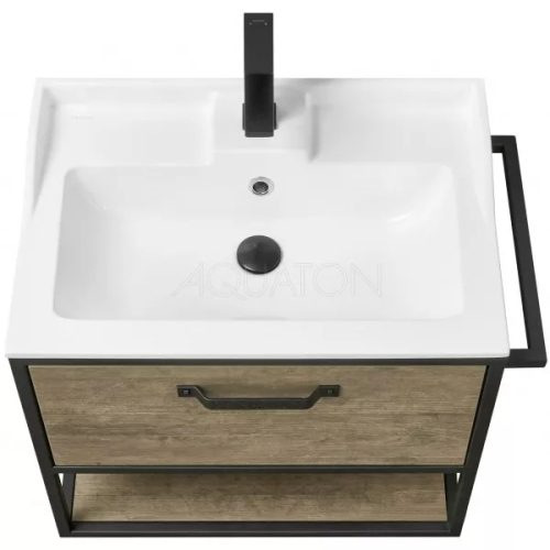 Тумба с раковиной Фабиа Aquaton Лофт Фабрик 65, 80 Дуб Кантри фото 4