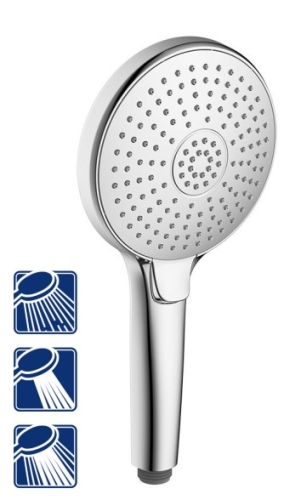 Лейка душевая Lemark LM8117C, 3-функциональная, хром фото 3