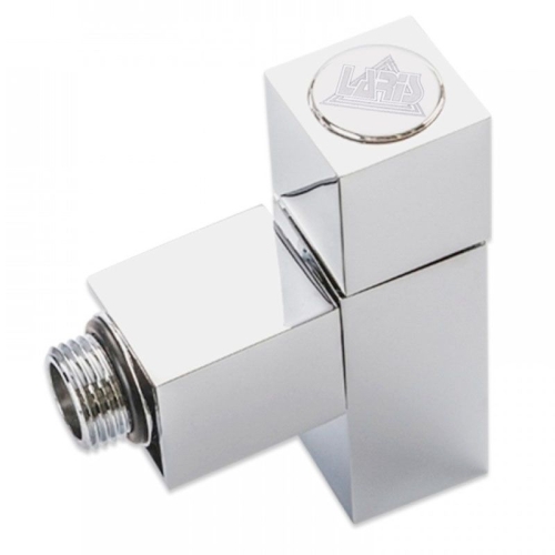 Вентиль угловой 1/2"х1/2" ш/ш для п/с хром Квадратный фото 2