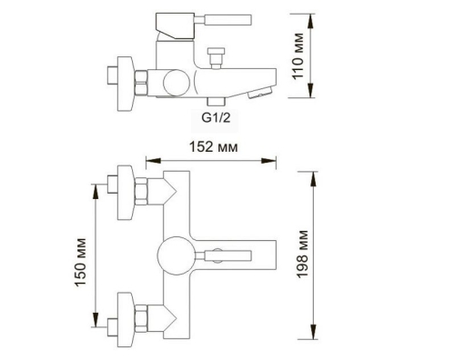 Смеситель для ванны Wasserkraft Wern 4201 матовый хром фото 4