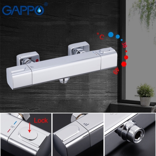 Смеситель термостатический для душа Gappo Atlantic G2091 хром (с лейкой и шлангом) фото 2