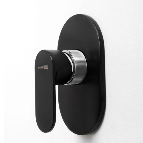 Встроенный смеситель для душа Wasserkraft Elbe 7451 черный Soft-touch