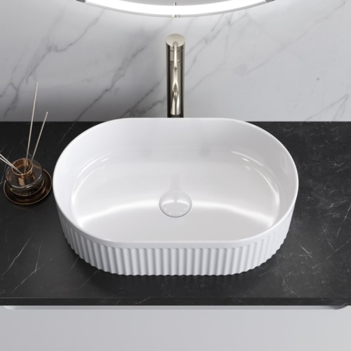Раковина накладная Belbagno BB1497 490х310х130 мм, белая фото 2