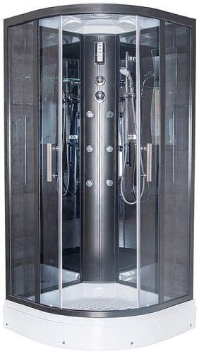 Душевая кабина ERLIT ER570917-C2(4)-RUS 90*90*210, зад стенка зеркальная, стекло тонированное