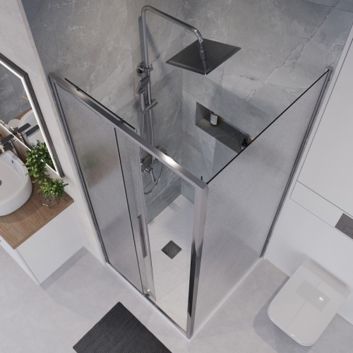 Душевое ограждение Niagara Нова/Nova NG-65-9CH-CH80-34 90*80, 130*80,стекло шиншилла фото 5