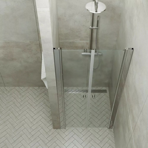 Душевая дверь Triton Дабл 90, 100 стекло прозрачное фото 5