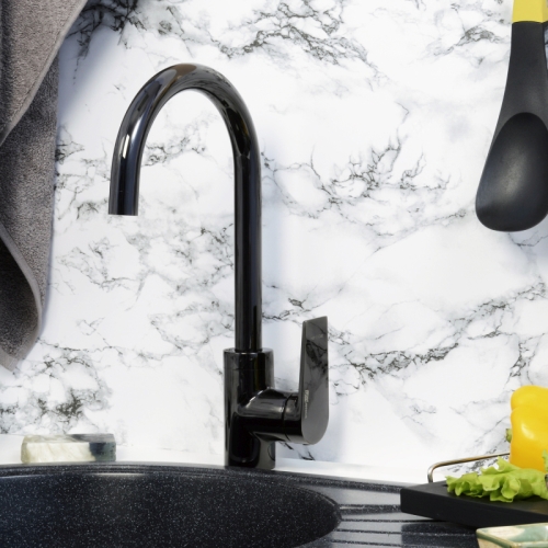 Смеситель для кухни Wasserkraft Glan 6607 черный глянец фото 2