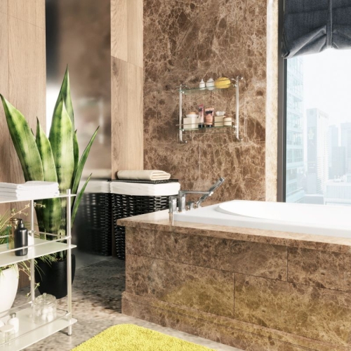 Смеситель врезной на борт ванны 4 отв. Wasserkraft Salm 2755 хром фото 2