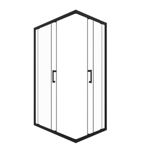 Душевое ограждение Triton Фикс-Блэк 120*80, 120*90 прозрачное стекло фото 2