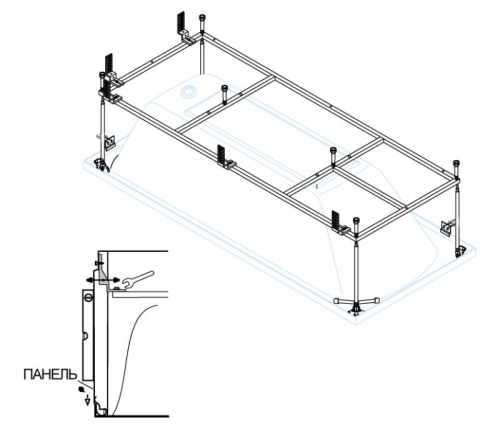 Каркас к ванне CEZARES PIAVE 150 160 170