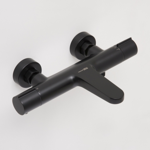 Смеситель для ванны термостатический Wasserkraft Elbe 7411 Thermo черный матовый фото 4