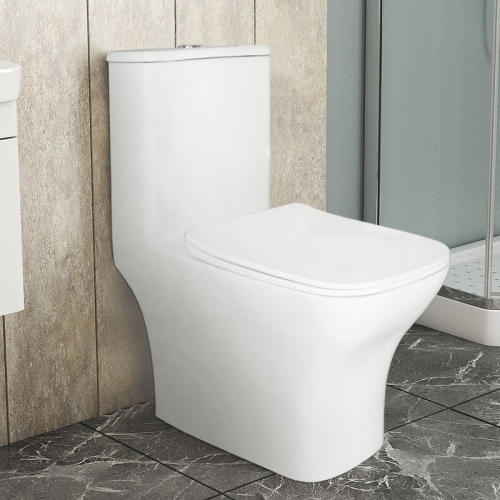 Унитаз-моноблок напольный безободковый Azario Lodi AZ-8617B с функцией биде фото 7