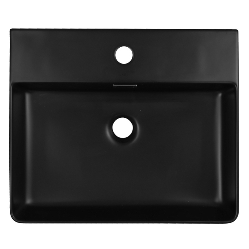 Раковина накладная Azario AZ-2173-S-MB 500*420*120 черная матовая фото 2