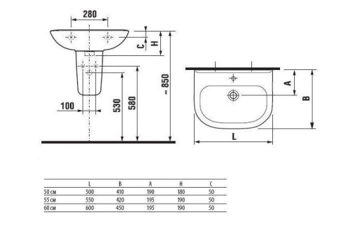 Раковина Roca Access 600x410 фото 9