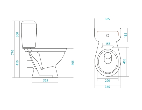 Компакт Santek Паллада с сидением полипропилен фото 2