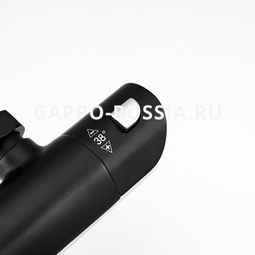 Душевая система с термостатом Gappo G2403-56 хром-черная фото 5