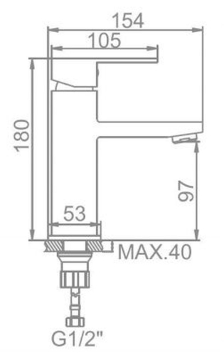 Смеситель на умывальник Ledeme L71016 нержавеющая сталь фото 3