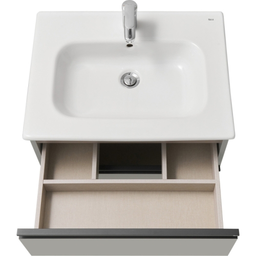 Тумба с раковиной Roca Domi 60 подвесная/напольная, серый матовый фото 5