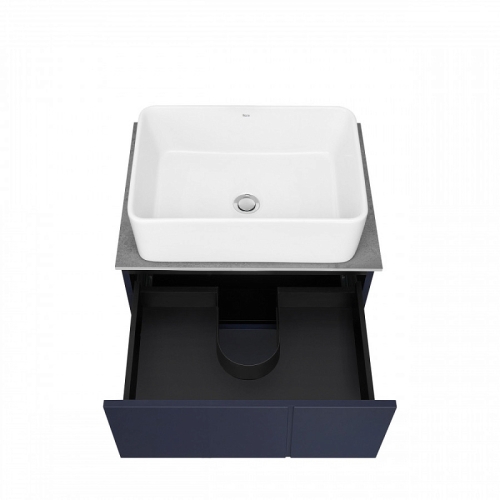 Тумба со столешницей с раковиной Roca Pilar 60 подвесная синяя фото 4