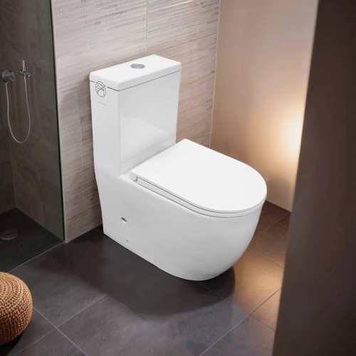 Унитаз-моноблок напольный безободковый Azario Velluto AZ-6281, смыв Торнадо фото 8