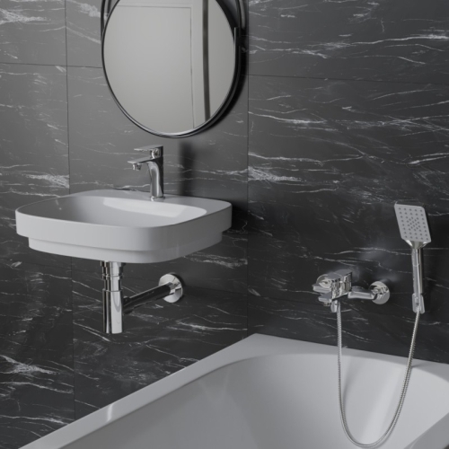 Paini Garda 3в1, для раковины и ванны с душевым набором, 76CRSET3 хром фото 3