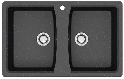 Мойка кухонная Azario Elmas 78*50 светло-серый, хлопок, песочный, бежевый, белый лед, черный