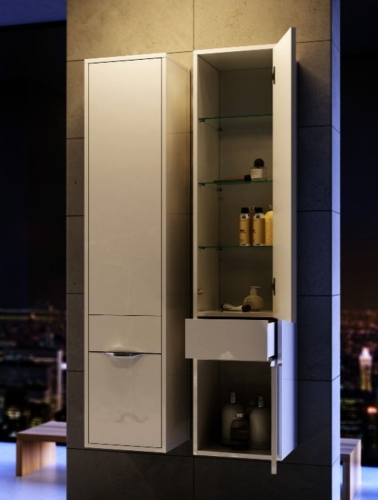 Пенал подвесной Aqwella MALAGA 33 см L/R белый фото 3