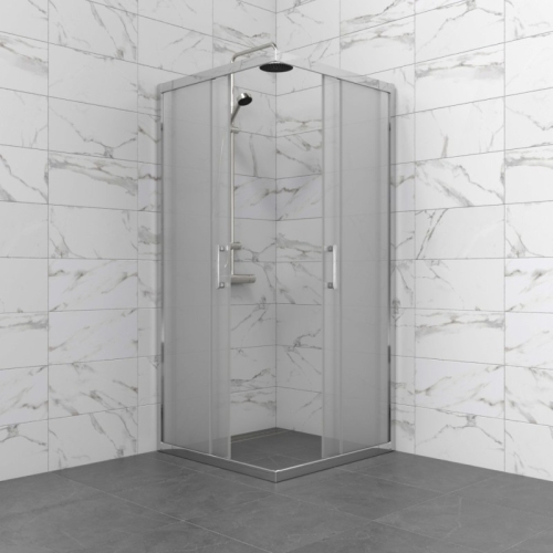 Душевое ограждение Triton Фикс-Хром-Вельвет 80*80, 90*90 стекло матовое 6мм фото 3