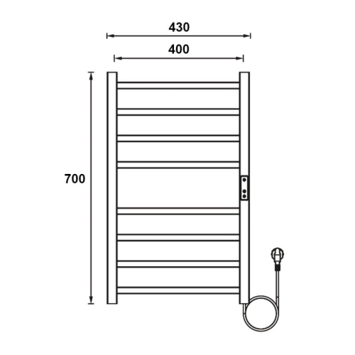 Полотенцесушитель электрический Gerhans K680743W 43*70 белый фото 2