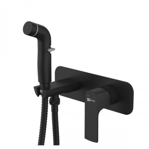 Смеситель встроенный монтаж с гигиеническим душем Lemark LM7220BL черный