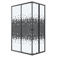 Душевое ограждение Niagara Эко/Eco NG-1018(1012)-14QBLACK 100*80, 120*80,стекло мозаика