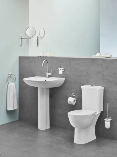 Унитаз безободковый напольный Grohe Bau Ceramic альпин-белый, сидение микролифт фото 4
