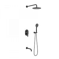 Душевой комплект Berges Ventas 3R BLACK 073008, черный матовый