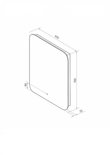 Зеркало Continent Burzhe Led 50*70, 60*70, 80*70, 100*70, 120*70 с бесконтактным сенсором, холодная подсверка фото 4