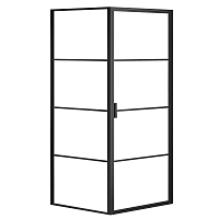 Душевое ограждение Azario Richmond 1221 Easy Clean 90*90, 100*100 без поддона, профиль черный