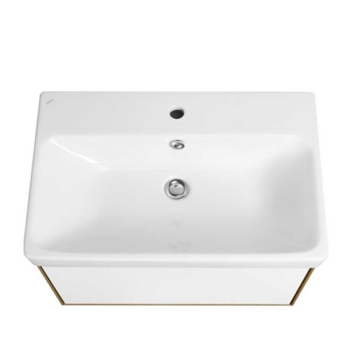 Тумба с раковиной Aquaton Либерти 70, 90 Дуб Эльвезия/Белый глянец фото 2