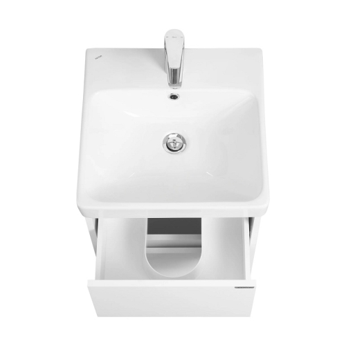 Тумба с раковиной Aquaton Сканди 45, 55, 70, 80, 90 Белый Глянцевый/Белый Матовый фото 4