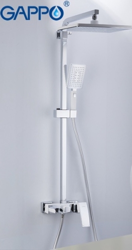 Душевая система с каскадным смесителем Gappo G2407-30 белый/хром