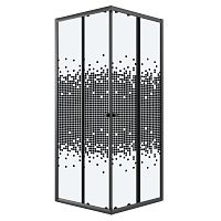 Душевое ограждение Niagara Эко/Eco NG-1008(9, 10)-14QBLACK 80*80, 90*90, 100*100,стекло мозаика