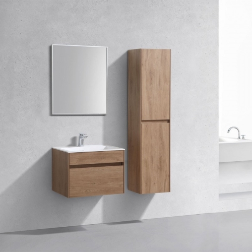 Тумба с раковиной Vincea Chiara 60, 80, 100 N.Oak Натуральный Дуб, подвесная, раковина белая фото 6