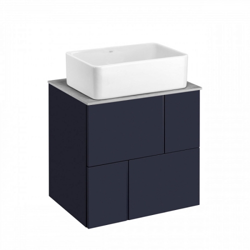 Тумба со столешницей с раковиной Roca Pilar 60 подвесная синяя