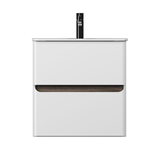 Тумба с раковиной Mirsant Savag 60, 80,100 подвесная, белая матовая фото 2