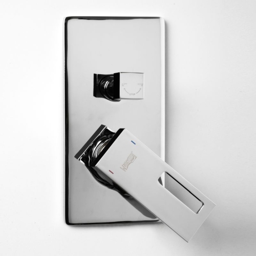 Встроенный смеситель для ванны на 2 положения Wasserkraft Alme 1541 хром фото 2