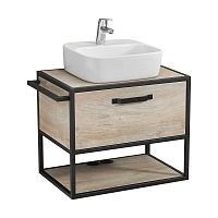Тумба с раковиной Одри Soft Aquaton Лофт Фабрик 65, 80 Дуб Эндгрейн
