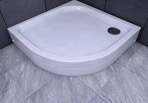 Поддон акриловый полукруглый Aquatek 80*80 90*90, 100*100 с ножками и съемной панелью (без сифона)