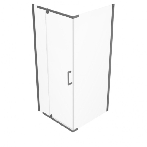 Душевое ограждение Triton Терра-Графит 90*90 стекло прозрачное фото 2