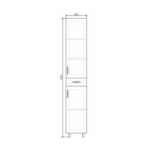Шкаф-колонна Comforty Севилья-35 слоновая кость фото 5